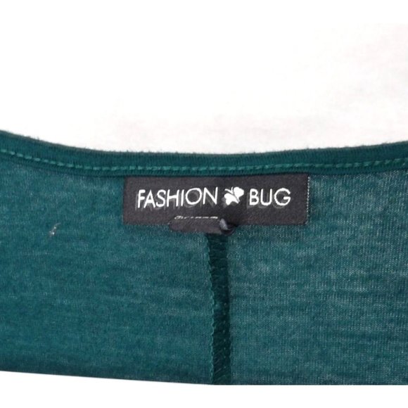 Women's Fashion Bug Green Pull over with Beaded Neck line size 1X - Picture 3 of 5